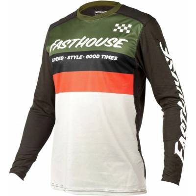 Fasthouse Alloy Kilo olivová-biela Long Sleeve