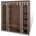 vidaXL Текстилен гардероб с отделения и летви, 45 x 150 x176 см, кафяв (240496)