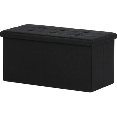 Autronic - Taburet s úložným prostorem, látka černá - TAB-462 BK2