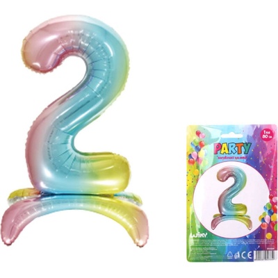 UNIPAP Balónek nafukovací číslo 2 duha W026548 386452