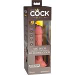 King Cock Elite 6 - реалистичен вибратор 15см - тъмен натурален цвят