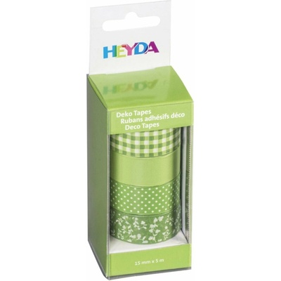 HEYDA Sada papierových pások svetlo zelený mix 1,5 cm x 5 m