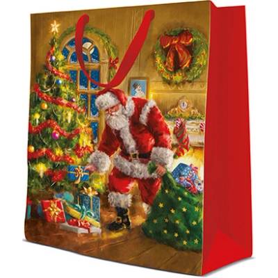 Darčeková taška PAW BIG Santa is Here, veľká 30x12x41 cm