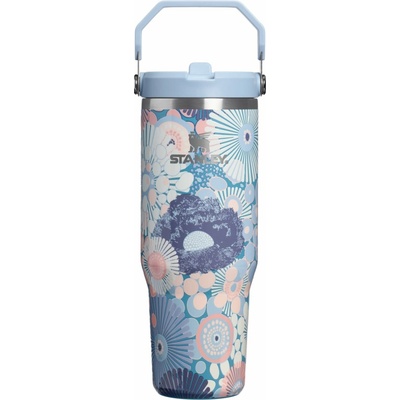 Stanley termohrnek IceFlow s uchem a brčkem 890 ml Blue Dream Wildflower