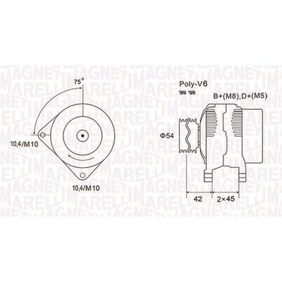 Alternátor MAGNETI MARELLI 063731564010