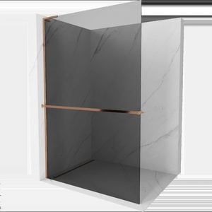 Mexen Kioto+ L душ преграда с рафт Walk-in 90 x 200 см, графит, розово злато - 800-090-123-60-40 (800-090-123-60-40)