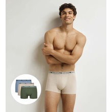 Dim Cottom Stretch Bio Boxer světle modrá kaki krémová