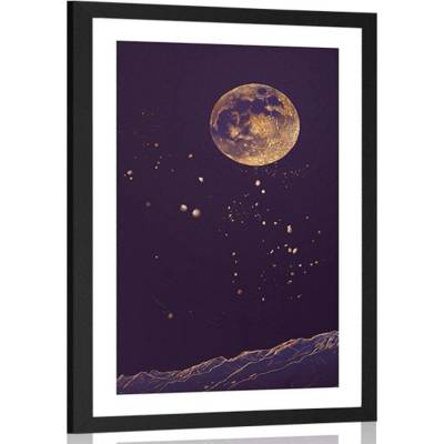 Plakát s paspartou kouzelná planeta - 40x60 black