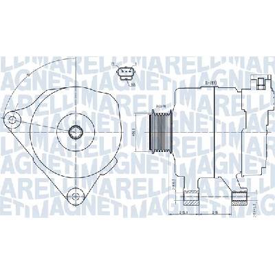 Alternátor MAGNETI MARELLI 063731778010