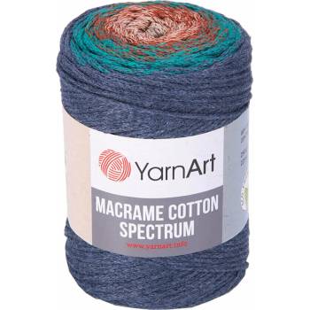 YARNART Macrame Cotton Spectrum 225 m 1327 Orange Turquoise Grey юта (Macrame Cotton Spectrum 1327)