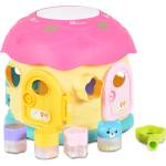 Moni Детски музикален сортер Moni Toys - Fantastic Mushroom House, Розов (108381)