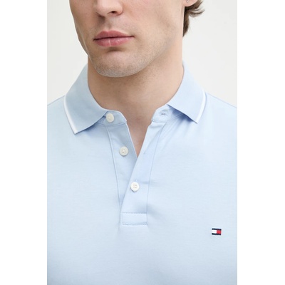 Tommy Hilfiger тениска с яка мъжка от памук (MW0MW43144)