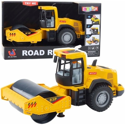 Lean Toys Stavebný valec Cestné torzné valce Svetlá Zvuky Žltá