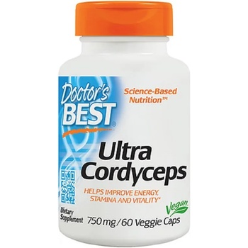 Doctor's Best Ultra Cordyceps, 750 mg, 60 капсули, Doctor's Best