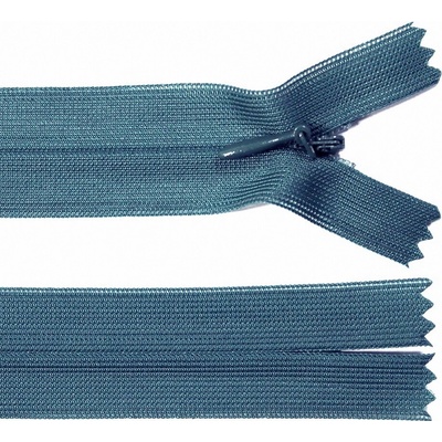 Spirálový zip no.3 skrytý nerozepínací 20cm - více barev color: 624 petrolejová