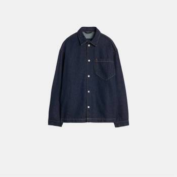 7 For All Mankind Men's Denim Overshirt - Dark Blue