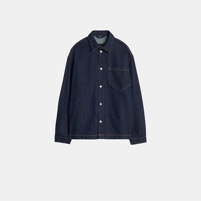 7 For All Mankind Men's Denim Overshirt - Dark Blue