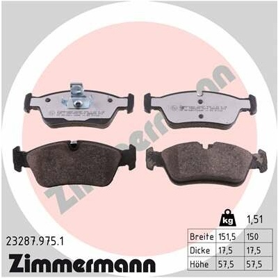 Sada brzdových platničiek, vždy 4 kusy v sade ZIMMERMANN 23287.975.1 (232879751)