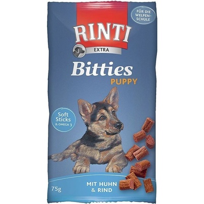 RINTI Extra Bitties Puppy пиле и говеждо 75 г