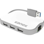 Kanex 3-портов USB-A хъб с Gigabit Ethernet адаптер за MacBook и преносими компютри - Kanex DualRole USB 3.0 Hub & Gigabit Ethernet Adapter (USB3GBIT3X)