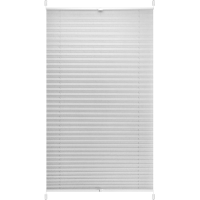 Plisovaná roleta Valeria s denním světlem 75 x 130 cm světle šedá