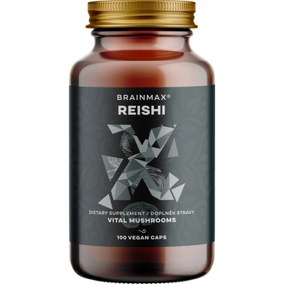 BrainMax Reishi extrakt, 50 % polysacharidů a 20 % beta-1,3/1,6 D-glukanů, 500 mg, 100 rostlinných kapslí