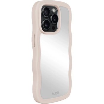 Holdit Калъф Holdit - Wavy, iPhone 15 Pro Max, Light Beige/Mirror (7330985163227)