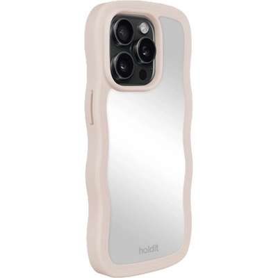Holdit Калъф Holdit - Wavy, iPhone 15 Pro Max, Light Beige/Mirror (7330985163227)