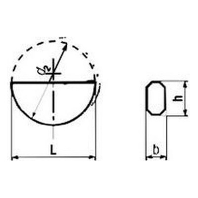 pero 3x5.0x12.65 Woodruffův klín DIN 6888 – Hledejceny.cz