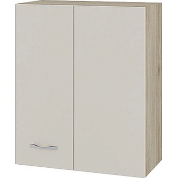 ИРИМ Горен шкаф за ъгъл с врата и рафт Сити АРС-17 дъб сонома арвен / сатен 60 см