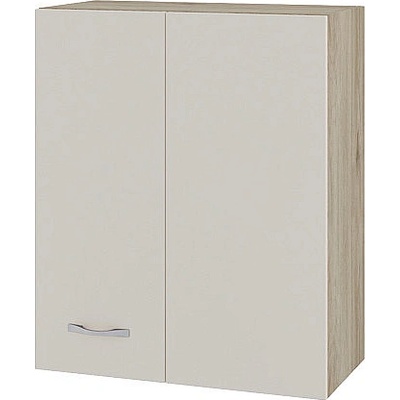 ИРИМ Горен шкаф за ъгъл с врата и рафт Сити АРС-17 дъб сонома арвен / сатен 60 см