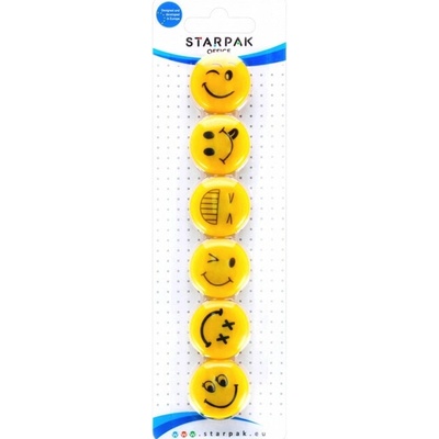 CreativeToys Magnetky smajlíci 3 cm 6 ks