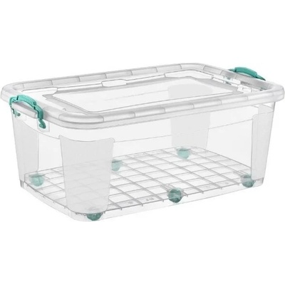 Правоъгълна кутия с колелца за съхранение 60л (102078)