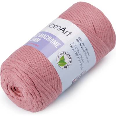 Prima-obchod Pletací příze Twisted Macrame 250 g rozčesávací, barva 14 (792) starorůžová světlá