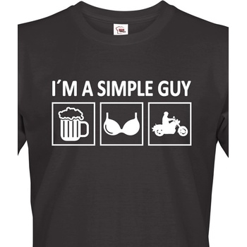 Triko Iam Simple Guy černá