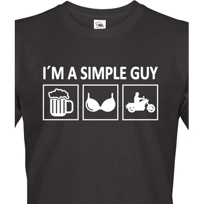 Triko Iam Simple Guy černá