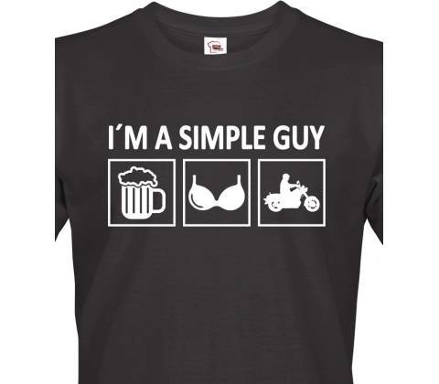 Triko Iam Simple Guy černá