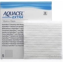 Aquacel Extra Krytie na rany so spevneným vláknom 15 x 15 cm 5 ks