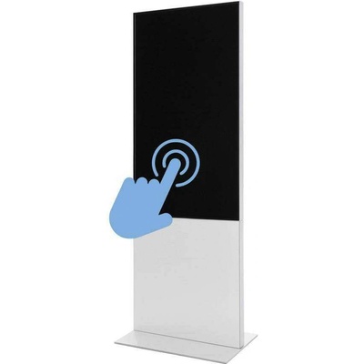 Jansen Display s.r.o. Digitálny totem Smart Line 55" biely, s monitorom, dotyková fólie
