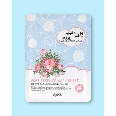 Esfolio Pure Skin Rose Essence Mask Textílna maska s ružou 25 ml