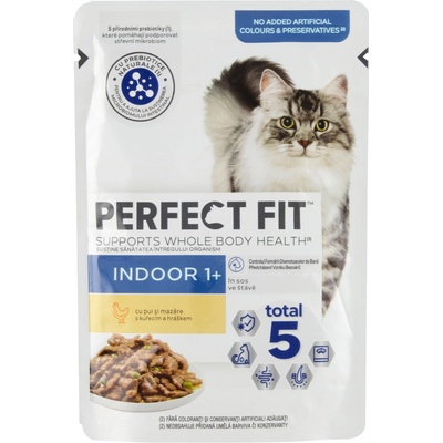 Perfect Fit Indoor 1 + Kuřecí & hrách 85 g