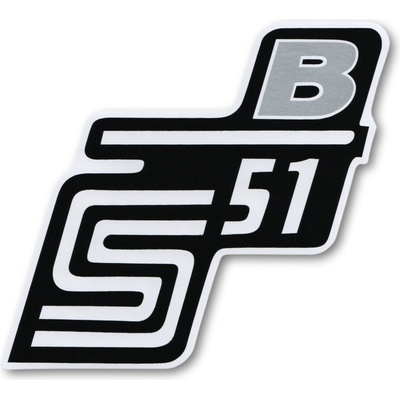 Nálepka schránky "B", STŘÍBRNÁ - Simson S51