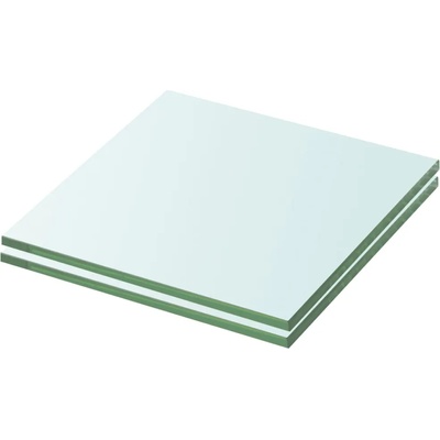 vidaXL Рафтове, 2 бр, панели прозрачно стъкло, 20x15 см (3051543)