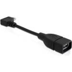 BlackBird USB кабел 2.0 micro-B male 90 градуса към USB 2.0-A female OTG, 11cm BH1305 (BH1305)