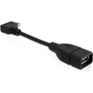 BlackBird USB кабел 2.0 micro-B male 90 градуса към USB 2.0-A female OTG, 11cm BH1305 (BH1305)