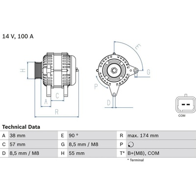 Alternátor BOSCH 0 986 083 200