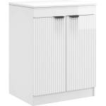 vidaXL Шкаф за баня Бял гланц 54 x 41 x 70 см Инженерна дървесина (890152)