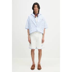 Fiorucci Памучна риза Striped Logo Bowling (M02SPTSS295CO01BL02)