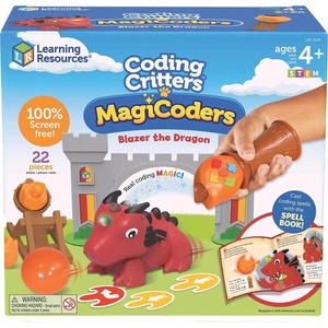 Learning Resources Игрален комплект Learning Resources - Дракон за програмиране, 22 части (LER3104) - baby