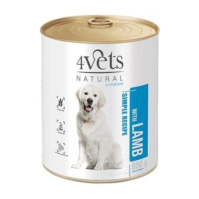 4Vets Natural Simple Recipe s jahňacím mäsom 800 g